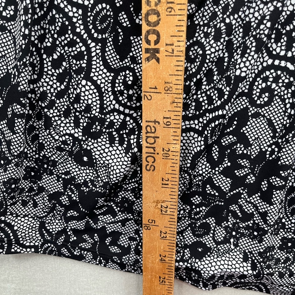 Womens Apt. 9 Black Lace Sleeveless Witchy Goth Blouse Size 0X - Picture 5 of 8